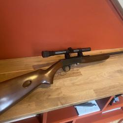 CARABINE MIROKU MODELE BROWNING AUTO22 SA22 CALIBRE 22 SHORT + LUNETTE ET MONTAGE WEAVER D4 USA