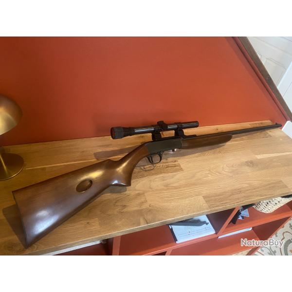 CARABINE MIROKU MODELE BROWNING AUTO22 SA22 CALIBRE 22 SHORT + LUNETTE ET MONTAGE WEAVER D4 USA