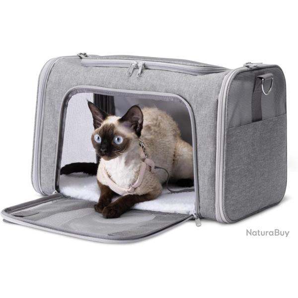 Sac de Transport Souple pour Chien et Chat avec bandouli�re r�glable, approuv� par Les compagnies a�