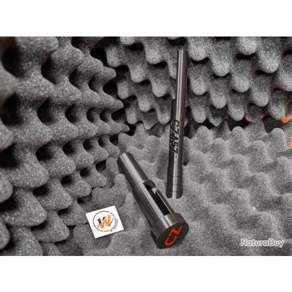 CZ 457 Varmint - START KIT - Prot�ge culasse avec couvercle NOIR LOGO CZ ROUGE + Guide baguette NOIR