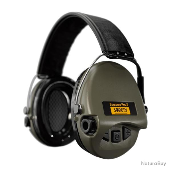 Casque anti-bruit Supr�me Pro-X serre-t�te Cuir - Vert