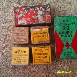 Lot de 6 boites collection vides carton et métal