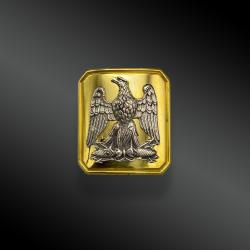 PLAQUE DE CEINTURON D'OFFICIER DE LA GARDE NATIONALE, modèle 1850 France,