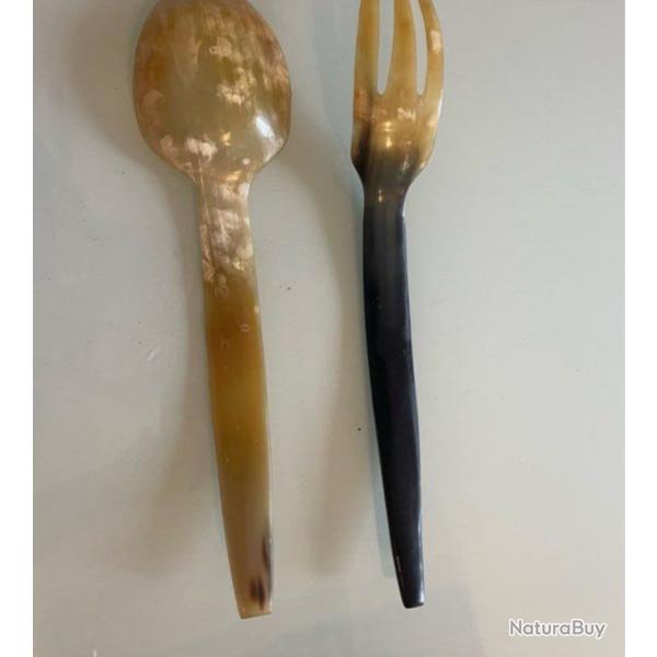 Couverts  salade en corne