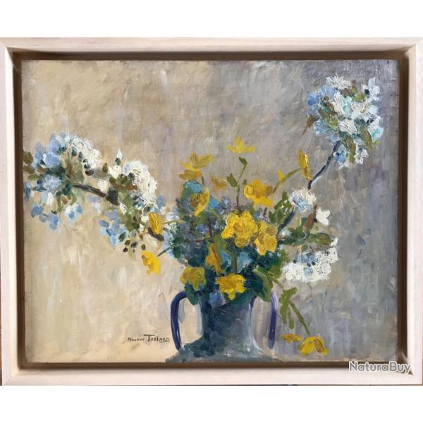 Bouquet,vers 1920.Maurice TESTARD (1880-1969).Huile sur panneau sign?e.