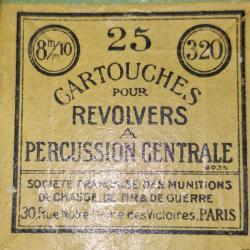 320  d &eacute;poque bo&icirc;te compl&egrave;te de 25 munitions cat D vendu par poudrenoirepro