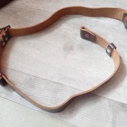 Bretelle cuir pour carabine, fusil chasse