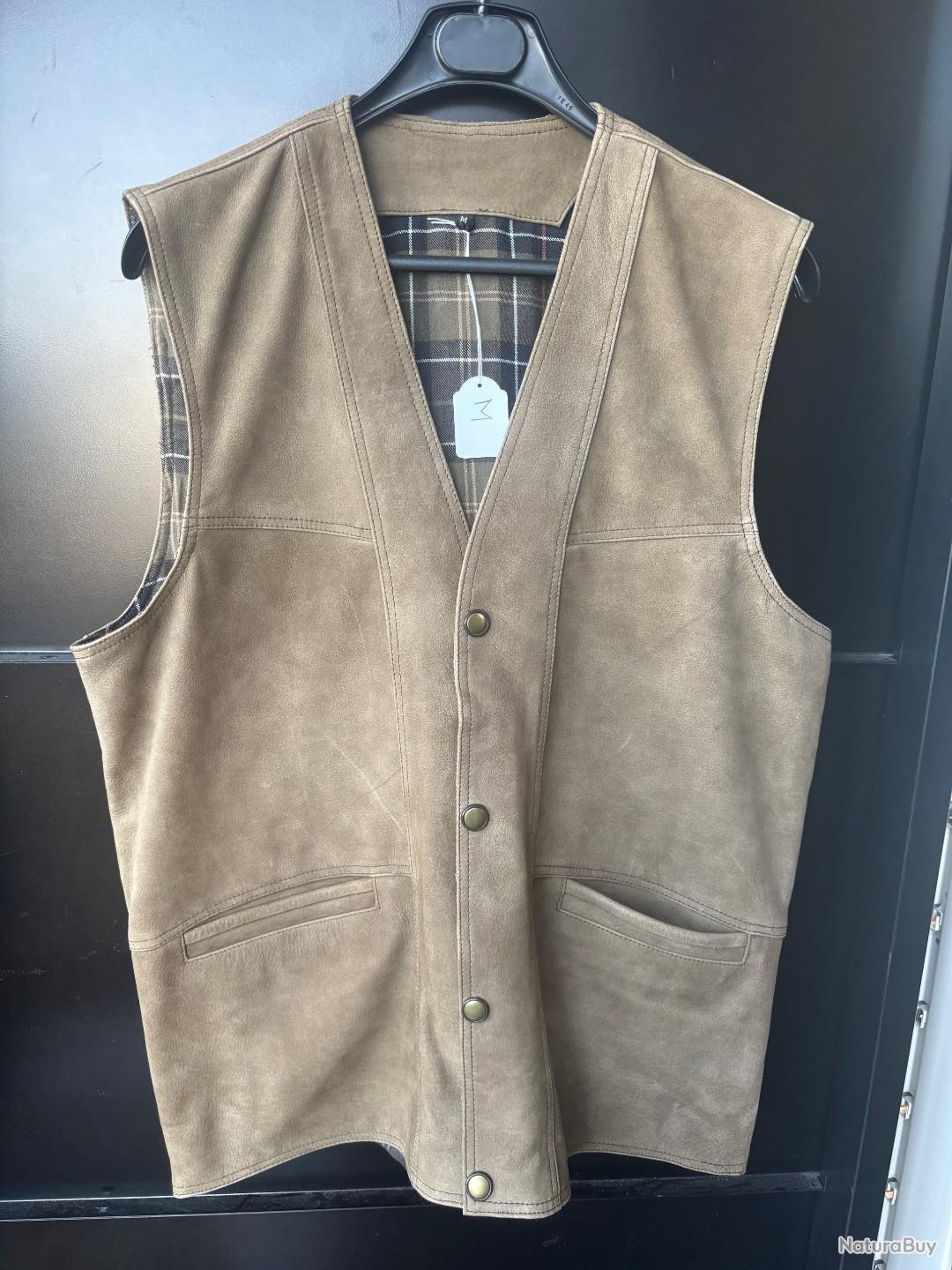 Gilet De Chasse Sans Manches En Toile Cirée - Marque Country Leisure Wear - Taille XL (tour De Poitrine 124cm) - Occasion Très Bon état
