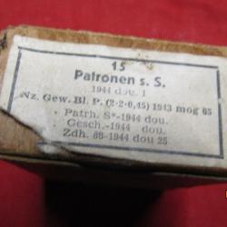 1 boite pleine mauser 98k seconde guerre ww2 stock identique percées pércutées neutralisée