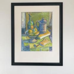Nature morte au pichet.Georges ZELTER.Aquarelle signée et encadrée