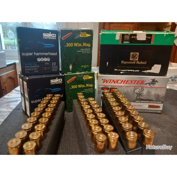 LOT DE 158 DOUILLES 300WM