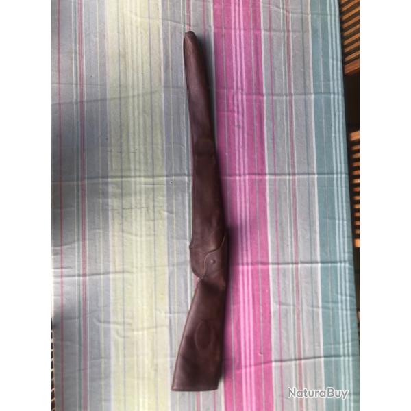 housse cuir fusil en 2 pieces