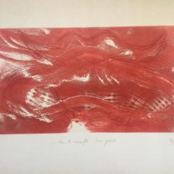 Sous le mufle d'une g&eacute;nisse,1971.Jean MESSAGIER (1920-1999).Aquatinte originale sign&eacute;e.Annot&eacute;e EA.