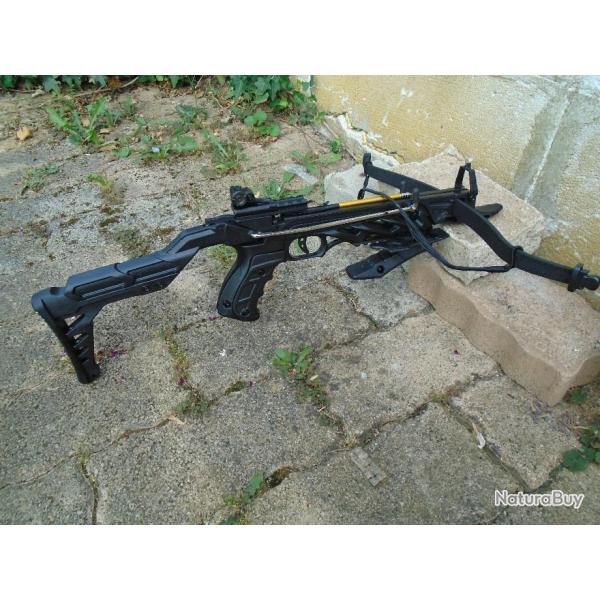 Man Kung pistolet arbalte noir Alligator TCS2 professionnel de 80 lb 185 fps Livr Avec Flches 001