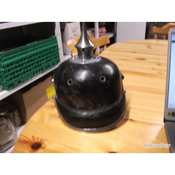 equipement  militaire casque a pointe allemand guerre 14/18