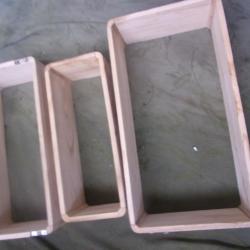 lot de 3 étagères en bois