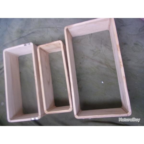 lot de 3 tagres en bois