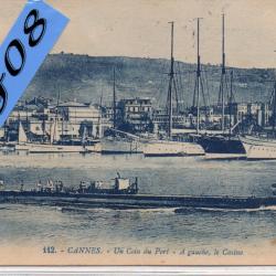 CPA - Marine de Guerre - CANNES  - UN Coin du Port - A gauche a Casino - N&deg;4446