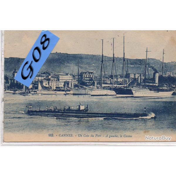 CPA - Marine de Guerre - CANNES  - UN Coin du Port - A gauche a Casino - N�4446