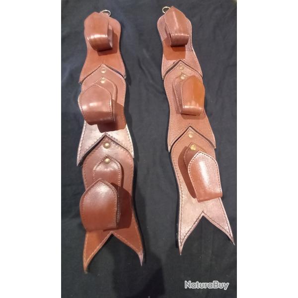 Porte fusils en cuir