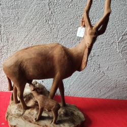 Statue bois genre antilope africaine