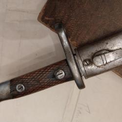 Ba&iuml;onnette model 1893 artillerie Espagne TB &eacute;tat