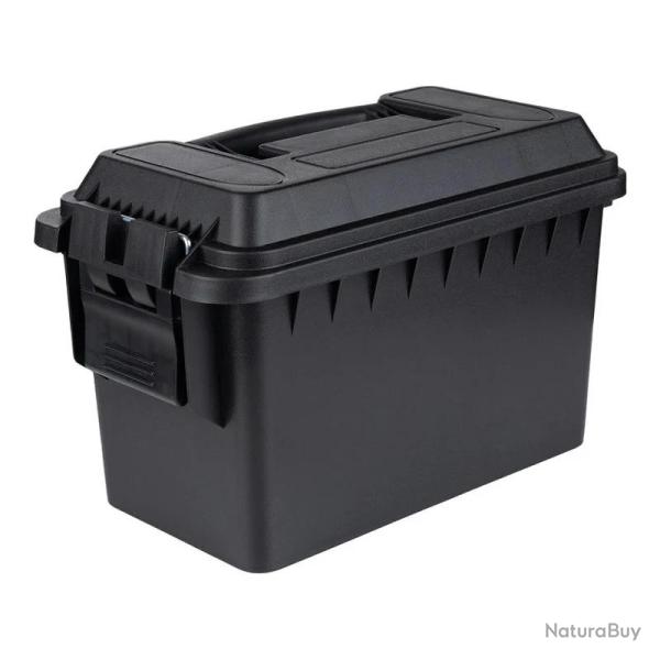 Caisse � munitions militaire �tanche GM : bo�te de stockage solide et s�curis�e Noire