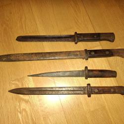 Lot de baïonnettes allemand austro hongroise - état moyen