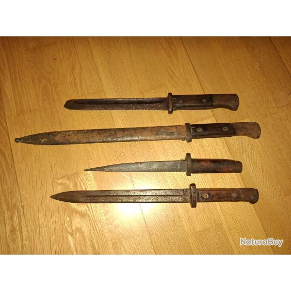 Lot de baonnettes allemand austro hongroise - tat moyen