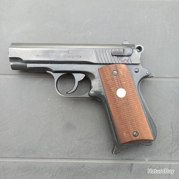 Pistolet ERMA modle EP 452 cal .22lr - Made in West Germany - Anne de fabrication 1983