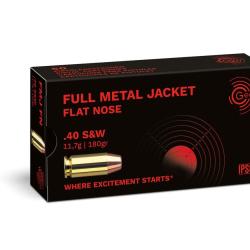 Balles Geco FMJ Flat Nose 180gr Cal .40 S&W - Lot de 200 munitions