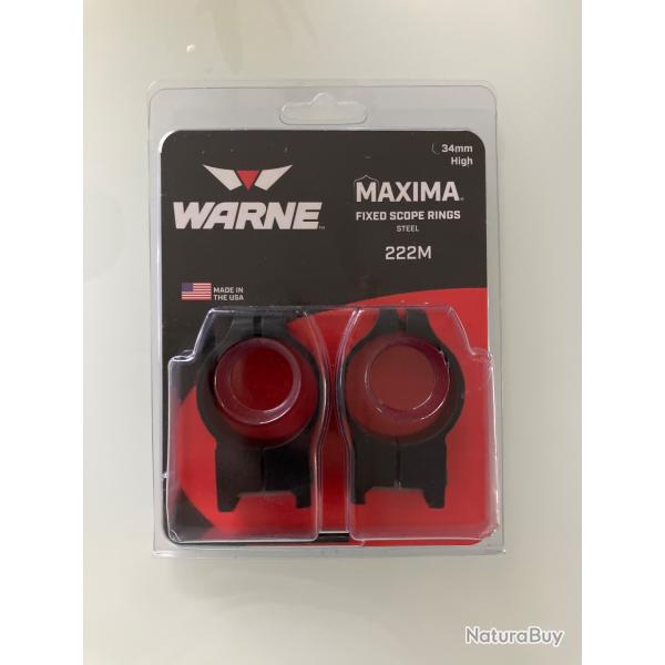 Colliers acier Warne 34mm