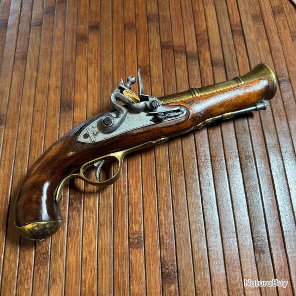 PISTOLET A SILEX D'OFFICIER DE MARINE