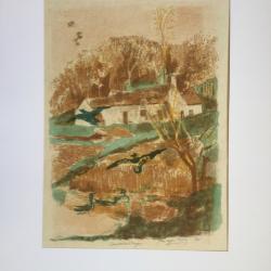 Canards sur le Dragon.Pierre-Eug&egrave;ne CLAIRIN (1887-1980). Lithographie originale sign&eacute;e