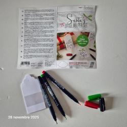 Tombow Le petit assistant comprend 3 stylos pinceaux Fudenosuke,