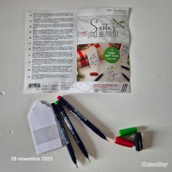 Tombow Le petit assistant comprend 3 stylos pinceaux Fudenosuke,