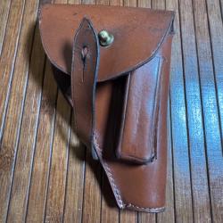 HOLSTER DE CEINTURE PISTOLET SEMI AUTO Avec porte chargeur