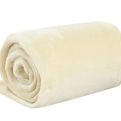 Couverture polyester 130x170 cm crème chaude douce