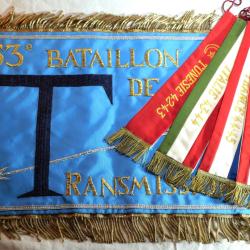 ARM&Eacute;E FRAN&Ccedil;AISE - UNIQUE Fanion 53&egrave;me bataillon Transmissions LIS25FAN001
