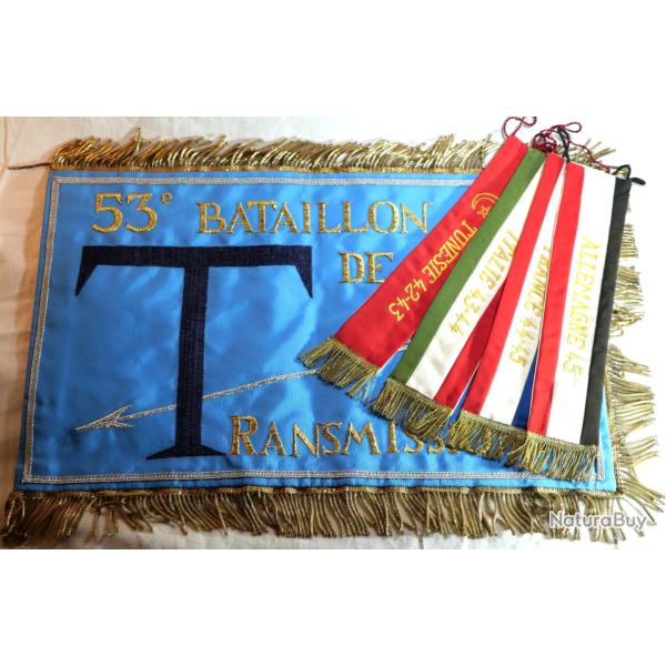 ARM�E FRAN�AISE - UNIQUE Fanion 53�me bataillon Transmissions LIS25FAN001