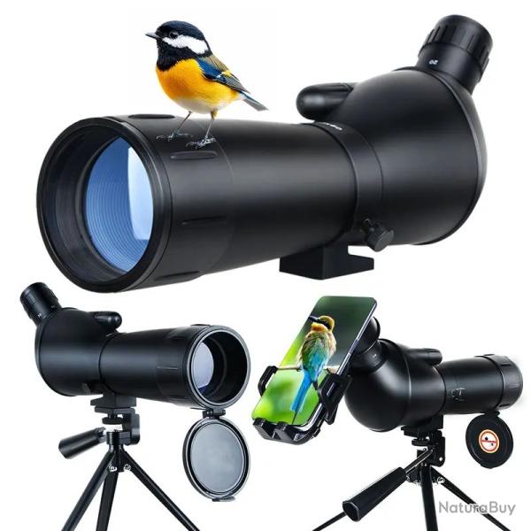Longue Vue 20-60x60 Coud�e Lunette de Rep�rage + Tr�pied Zoom Puissant Tir Cible Chasse Observation