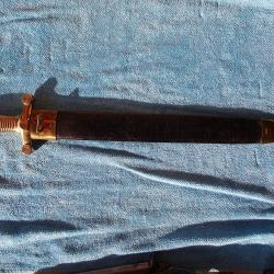 Glaive d'infanterie avec fourreau, mod&egrave;le 1831, fabrication THI&Eacute;BAUT Paris, en tr&egrave;s bel &eacute;tat