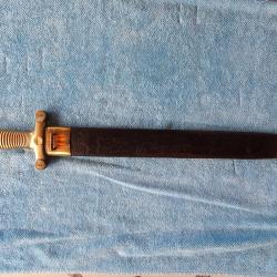 Glaive d'infanterie avec fourreau, mod&egrave;le 1831, fabrication TALABOT Paris, en tr&egrave;s bel &eacute;tat