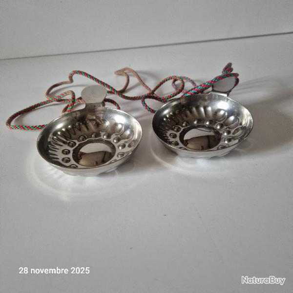 Lot de 2 coupelles tastevin et le cordon pour d�gustation de vins
