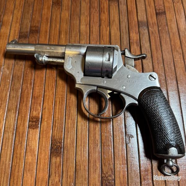 TRS BEAU REVOLVER RGLEMENTAIRE FRANAIS CHAMELOT DELVIGNE modle 1873 MONOMATRICULE ET MIROIR