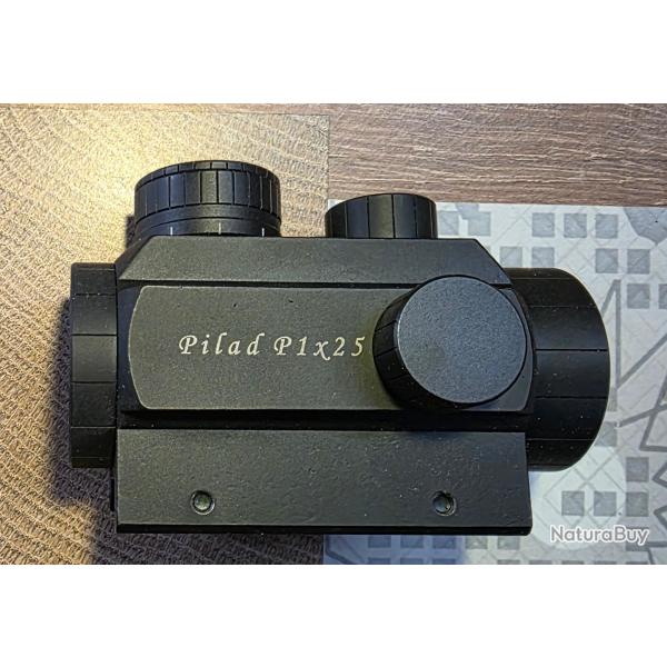 Point rouge VomZ Pilad P1x25 - 3 MOA - montage Picatinny - Tous calibres