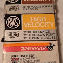 cartouches 22LR collection RWS Winchester
