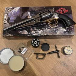 Ensemble Réplique REMINGTON 1858, PIETTA New Model Army Inox cal 44 + accessoires