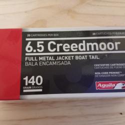 Munitions AGUILA cal.6.5 creedmoor fmj 140gr boîte de 20