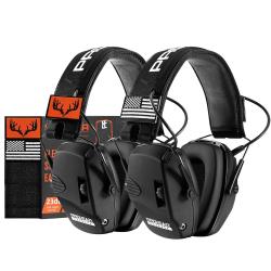 2 X Casques Antibruit Électronique Protection Auditive Tir  Chasse Réduction du Bruit NRR 22dB Noir